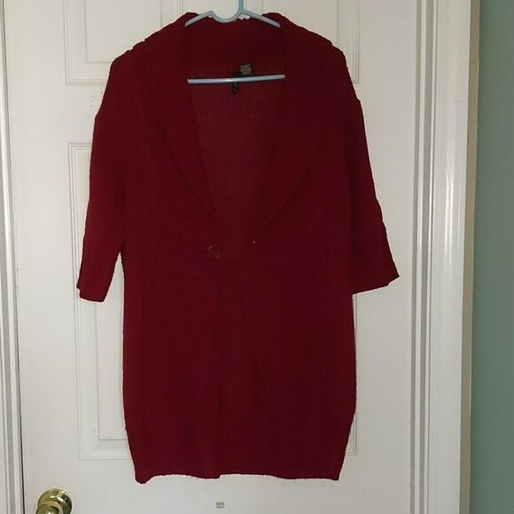 New Directions cranberry color cardigan Sz.XL - Picture 1 of 5